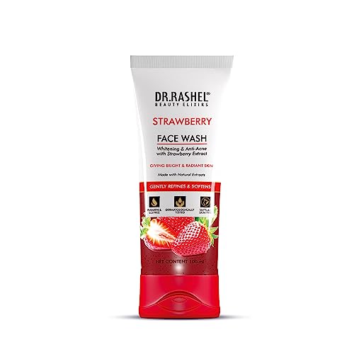 DR.RASHEL Strawberry & Clove Purifying Face Wash - Deep Cleansing for Men & Women with Natural Extracts, Suitable for Oily to Normal Skin (100ml) | Daily Skincare & Acne Treatment