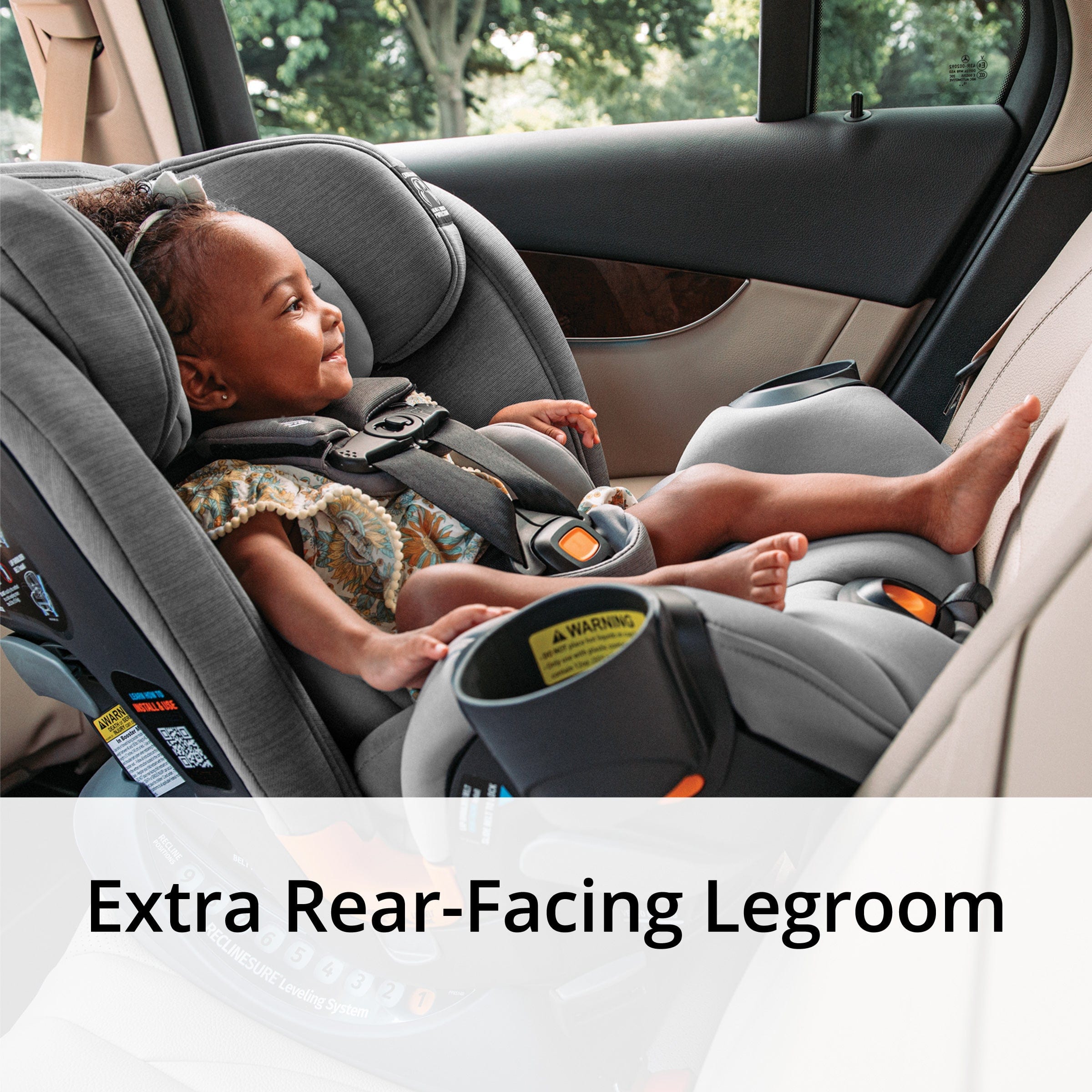 Chicco OneFit ClearTex All-In-One Convertible Car Seat for Infants to Toddlers - Safe & Comfortable for Travel, School & Family Road Trips