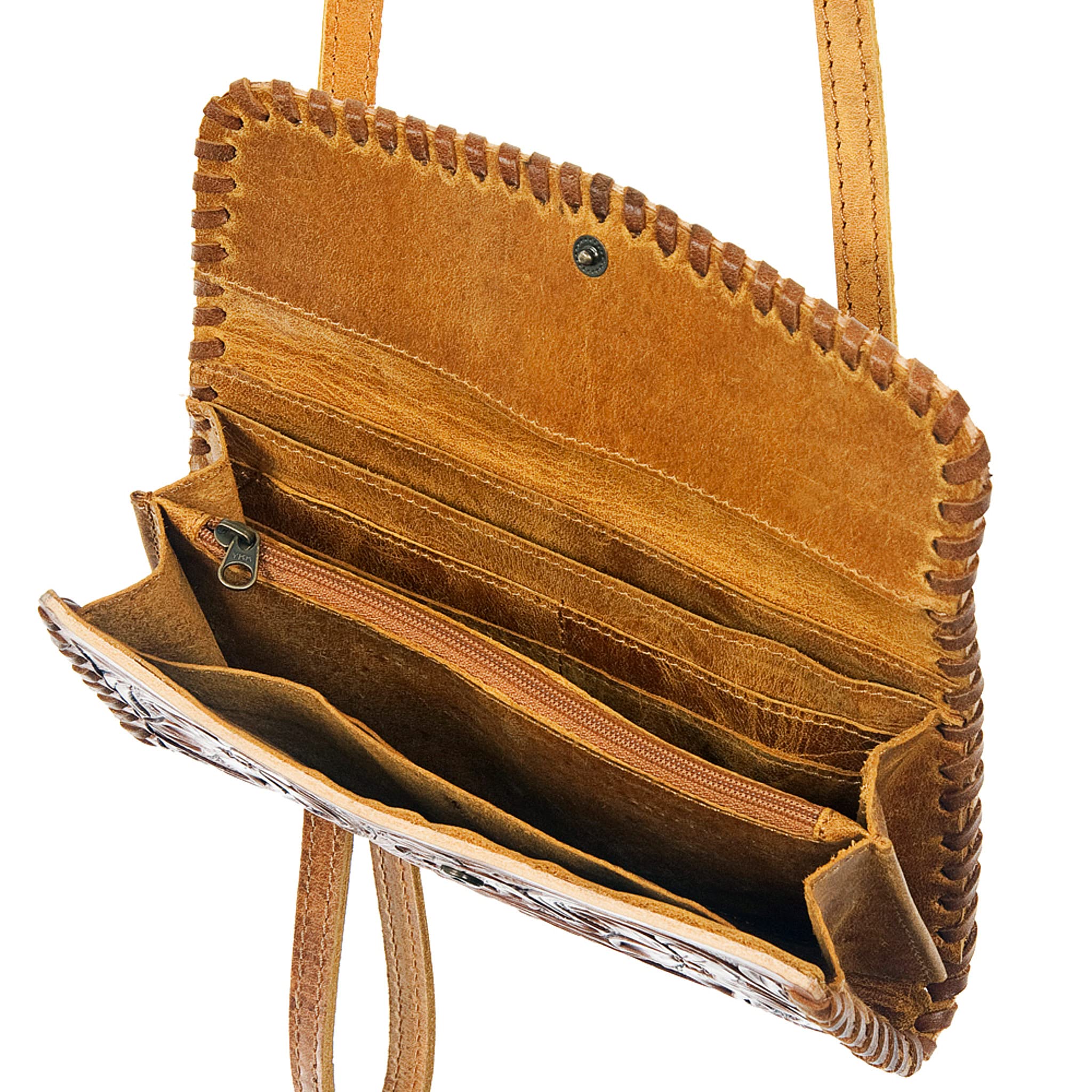 American Darling ADBG514BR Small Crossbody Hand Tooled Genuine Leather Women's Western Handbag Purse - Perfect for Casual Outings, Date Nights & Country-Themed Events