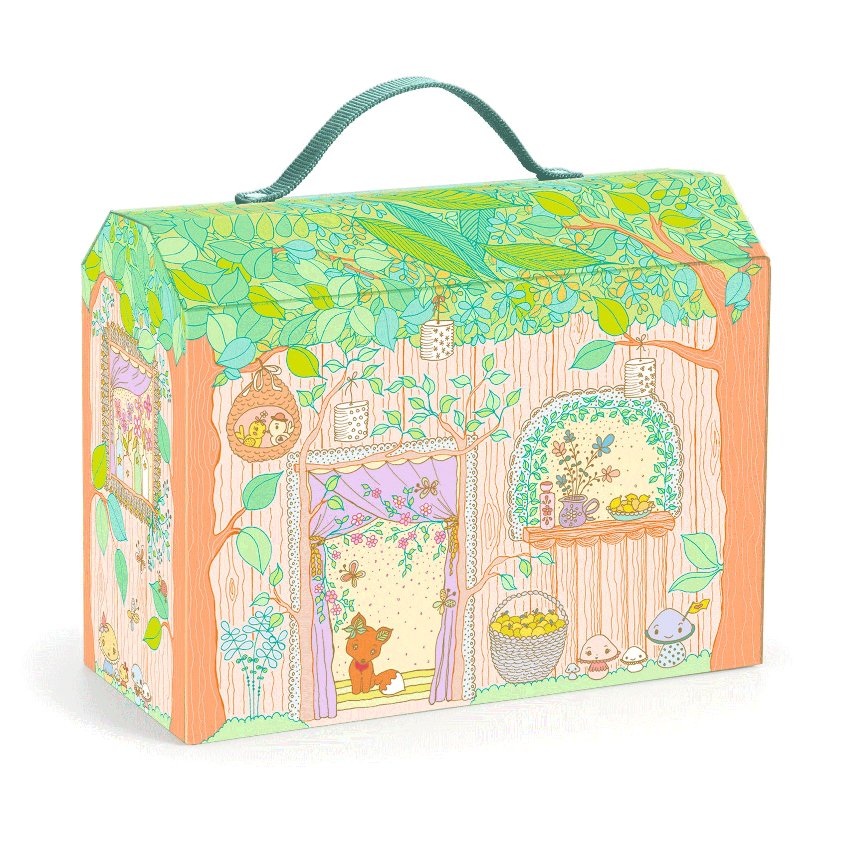 Djeco Woodland Tinyly Doll Play House by Sylvia & Fox - Perfect for Imaginative Play, Kids Room Decor & Gift for Toddlers