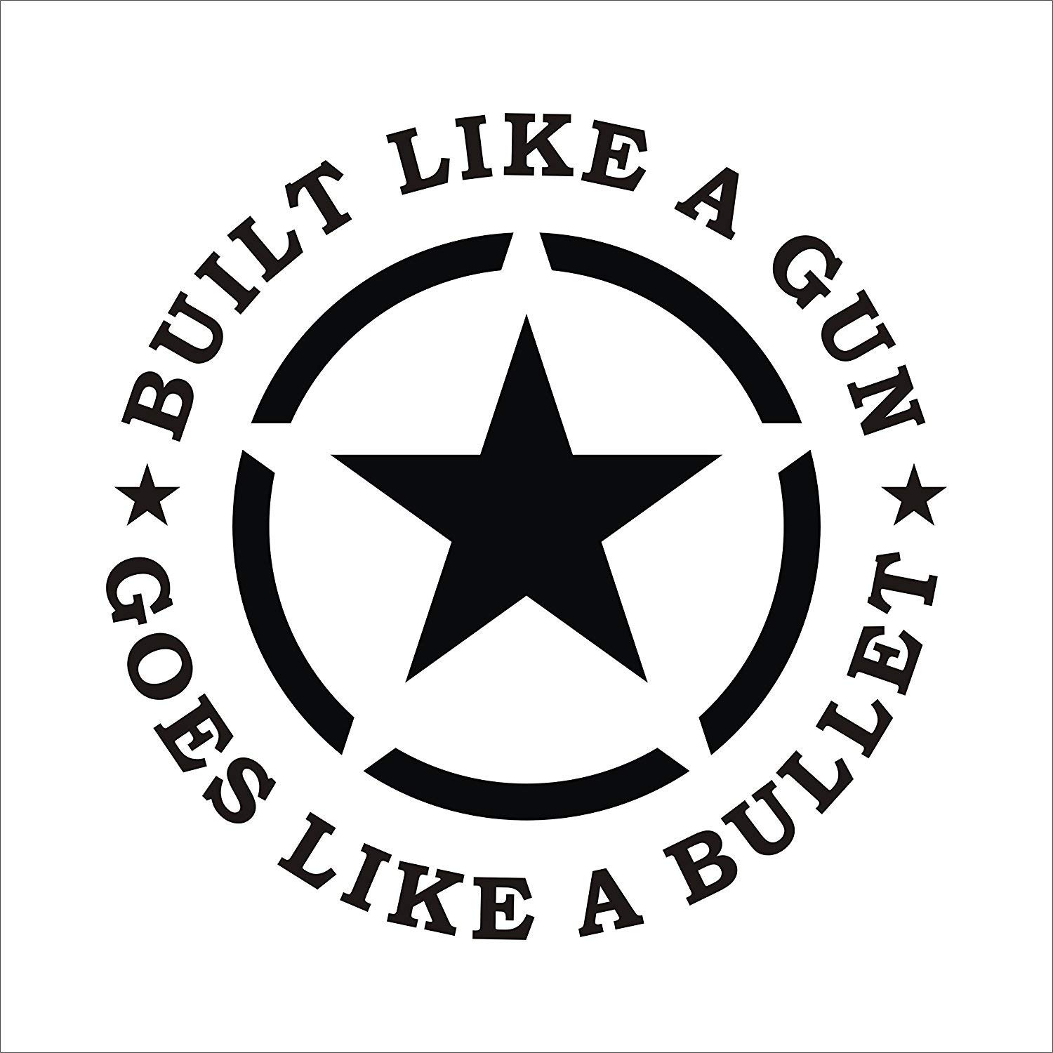 ISEE 360® RE Stickers - Bullet Like a Star Vinyl Decals for Royal Enfield Bullet Motorcycles (11.50 cm x 11.50 cm, Black) - Perfect for Bike Customization & Personalization