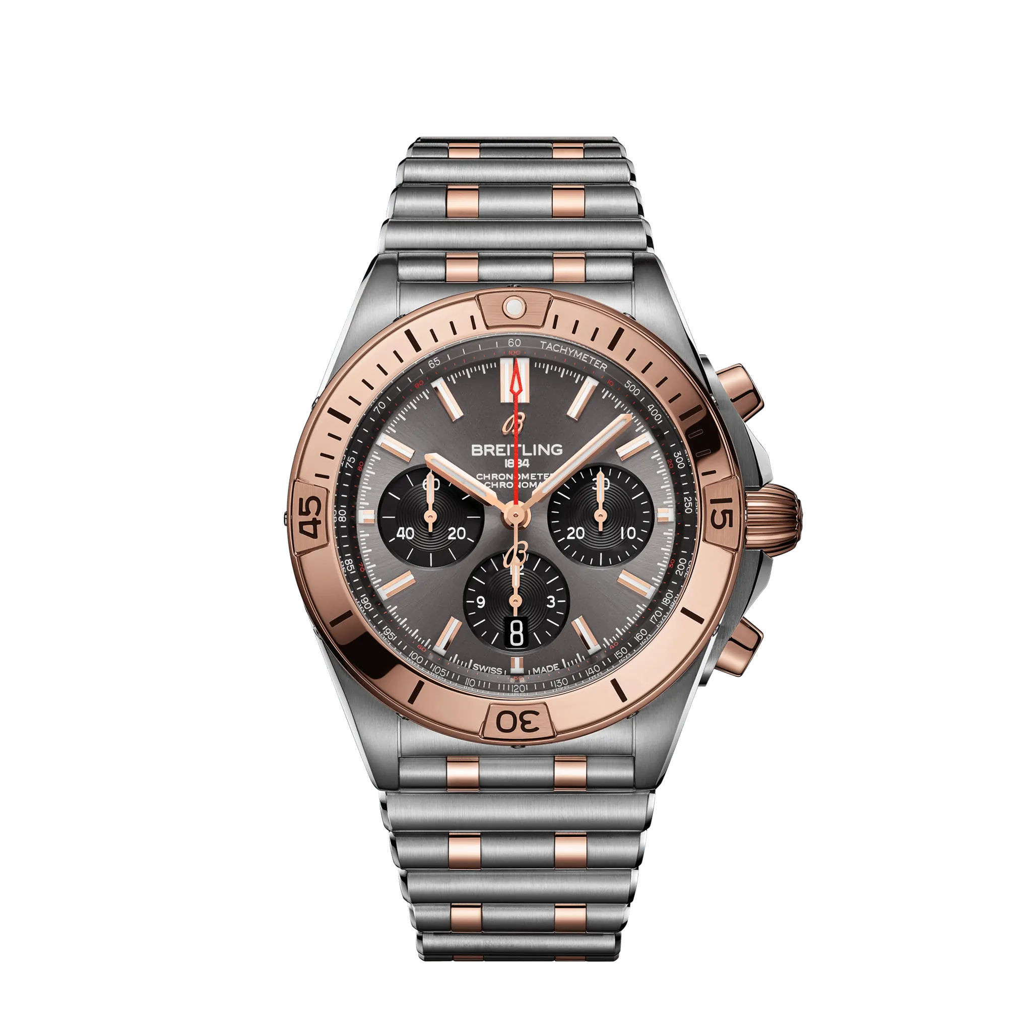 Breitling Chronomat B01 42 18K Red Gold & Stainless Steel Men's Luxury Watch - Perfect for Business, Formal Events & Collectors