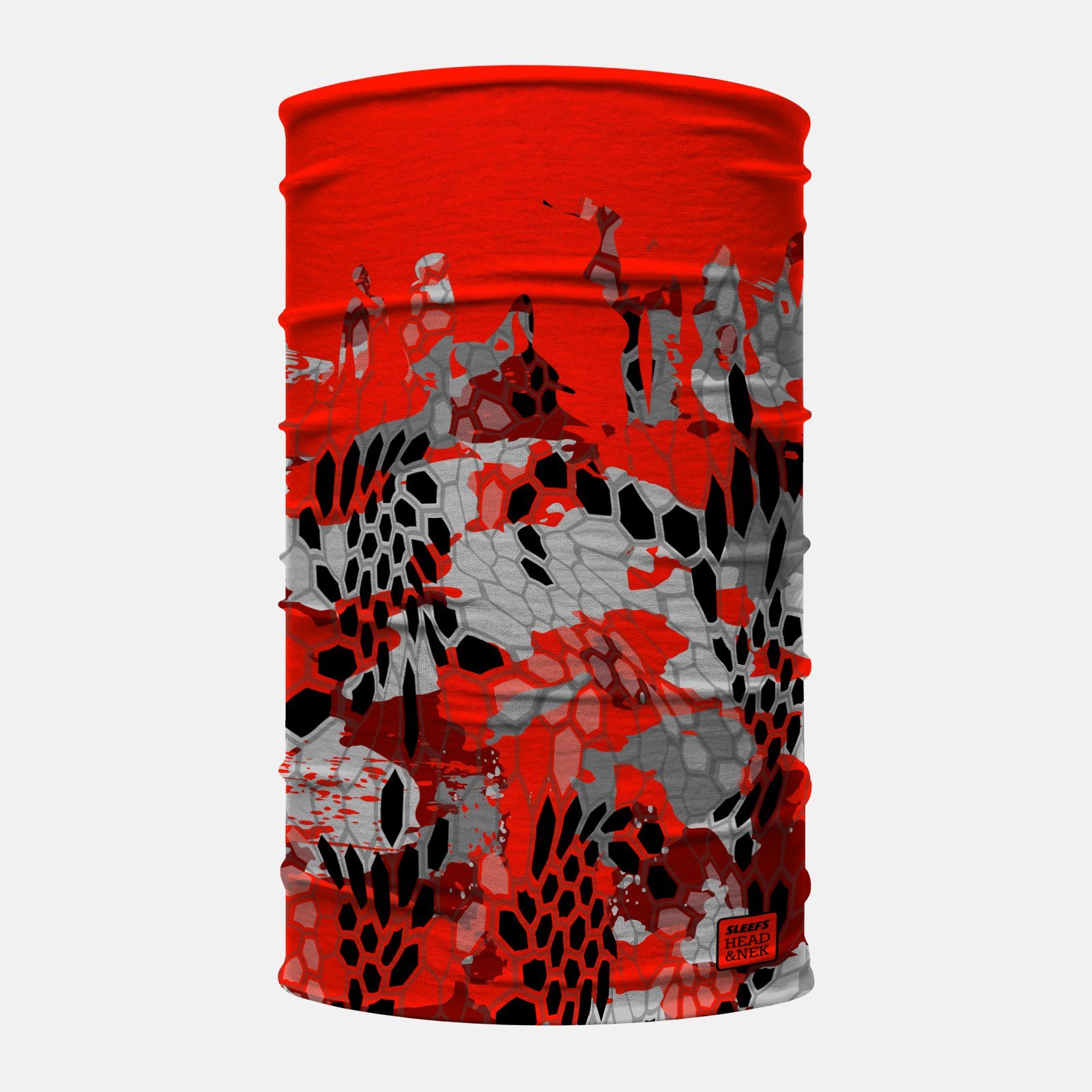 SLEEFS Incognito Red Dart Camo Neck Gaiter - Face Mask for Outdoor Activities, Hunting, Cycling & Winter Sports - UV Protection & Breathable Fabric