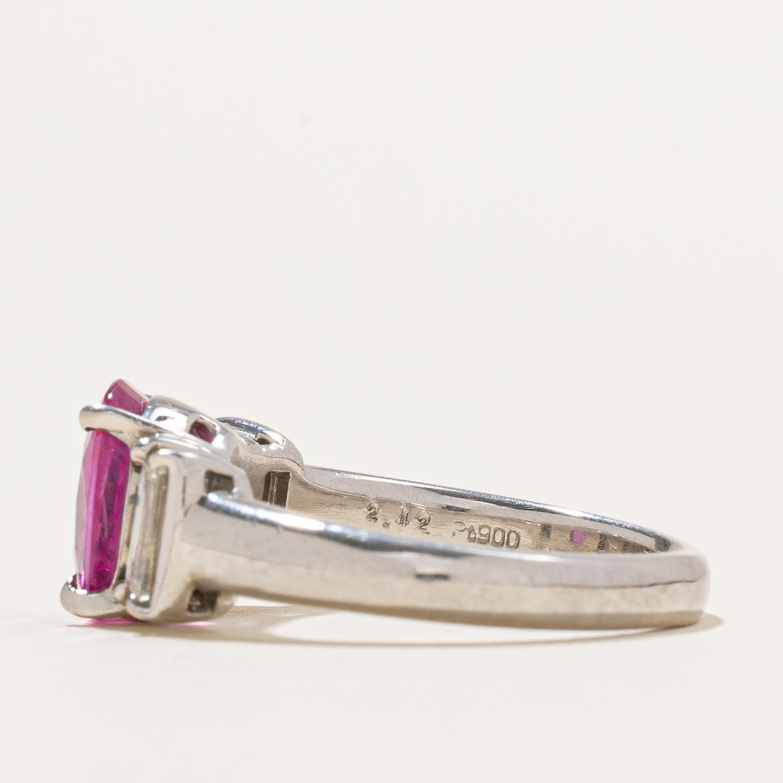 Natural Unheated Burmese Pink Sapphire & Diamond Ring - 2.42ct Pink Sapphire & 0.63ctw Diamonds - Size 6.25 - Elegant Engagement, Anniversary & Special Occasion Jewelry Gift