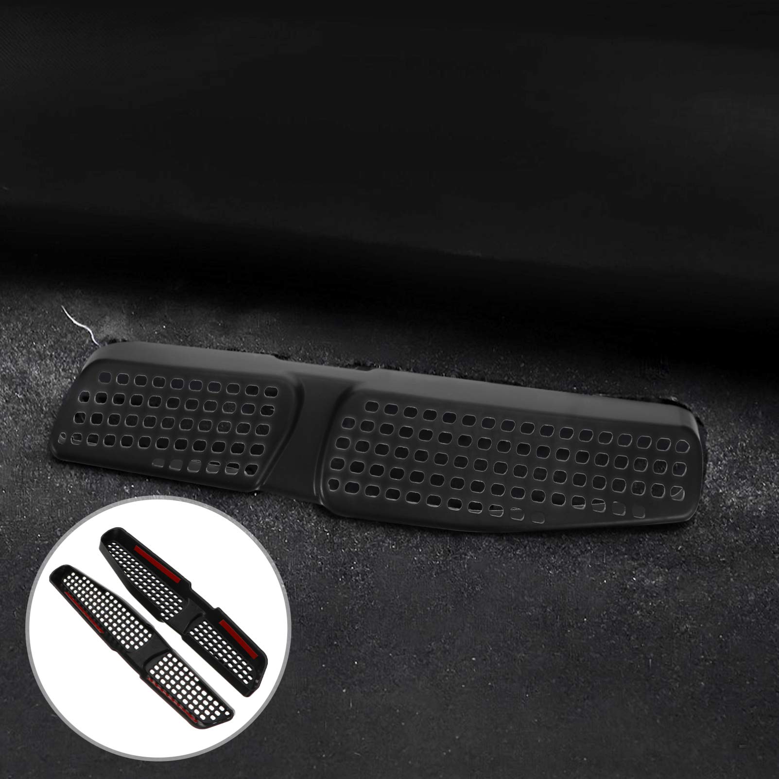 Wakauto 1 Pair Car Air Vent Covers - Durable Plastic AC Vent Shields & Side Window Deflectors for Auto Protection | Perfect for Sedans, SUVs & Trucks to Block Dust & Debris