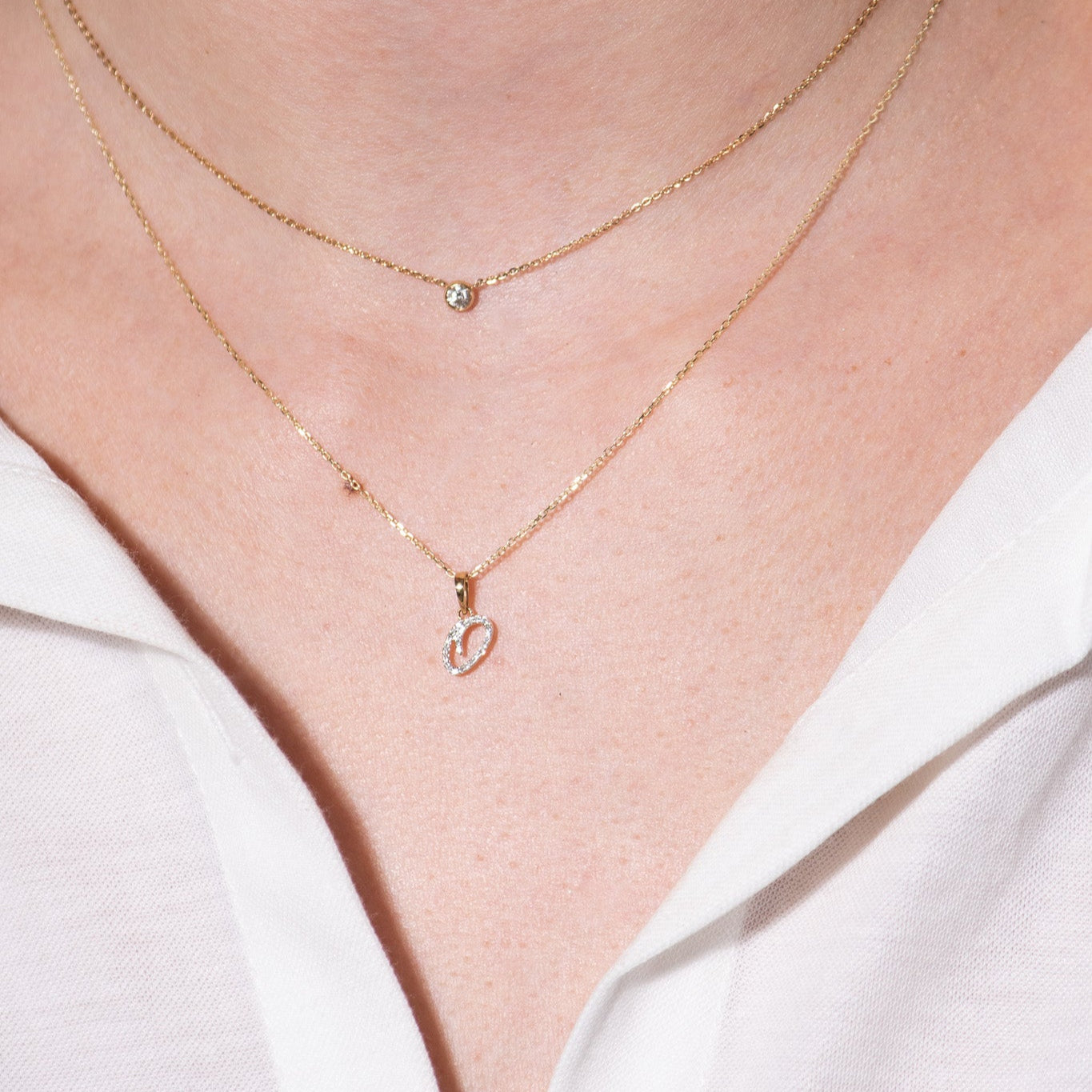 14k White Gold Cursive Diamond Initial Necklace - Personalized Name Pendant for Women - Perfect for Birthdays, Anniversaries & Everyday Elegance