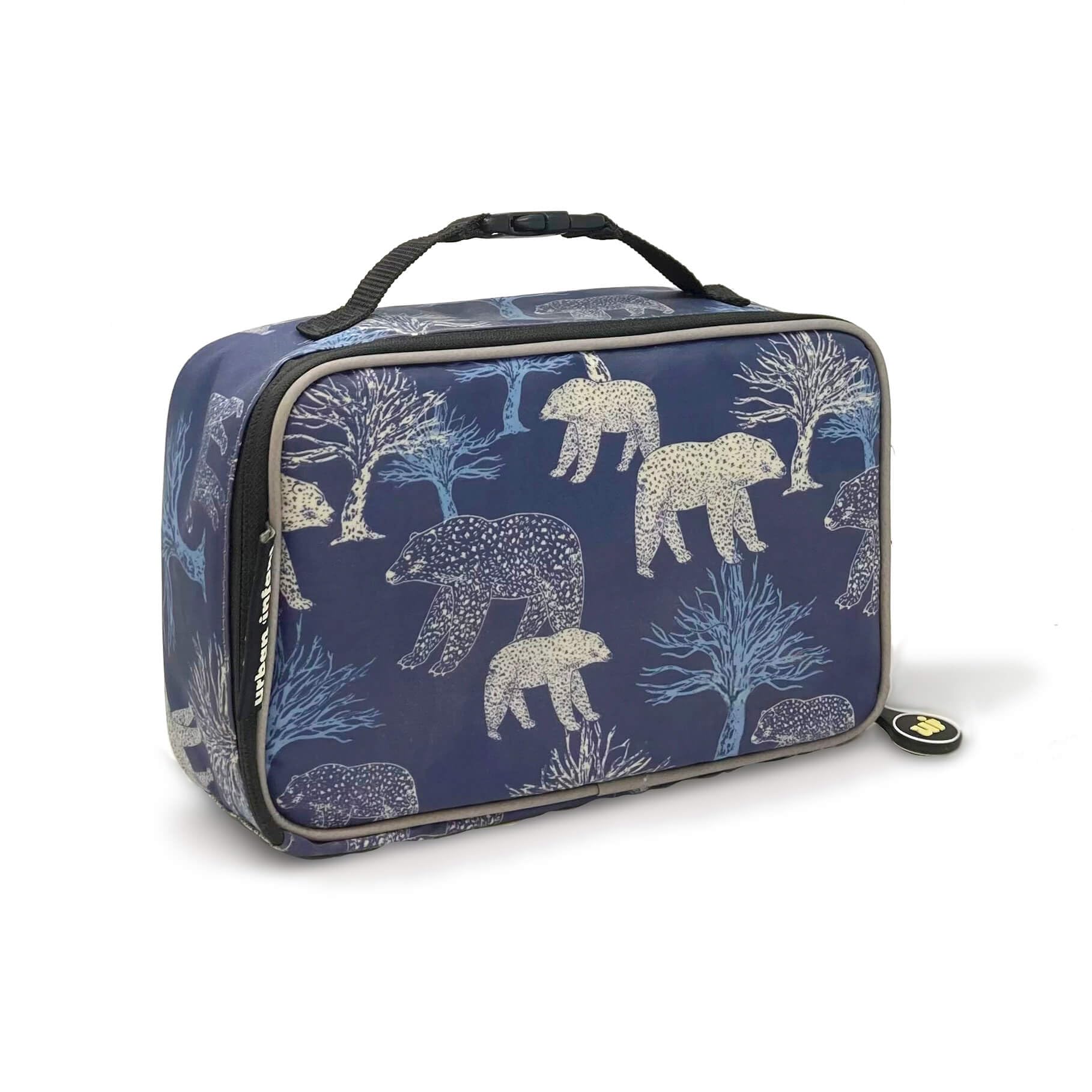 Urban Infant Yummie Insulated Lunch Box for Toddlers - Boys & Girls Insulated Food Bag for Daycare, Preschool & Travel - Includes Allergy Alert Cards - Fits Bento Boxes - Cute Bear Design - Perfect for School Snacks, Picnics & On-the-Go Meals
