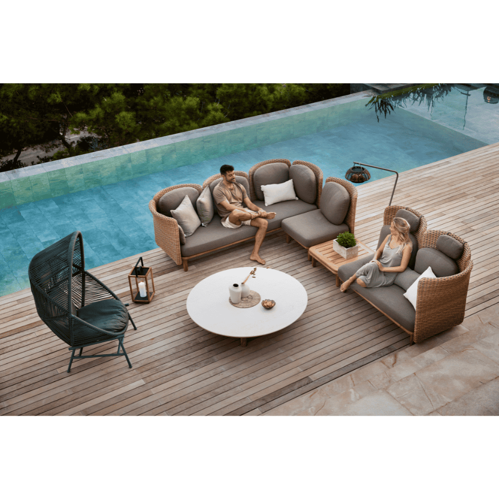 2 Seater Outdoor Patio Sofa with High Arms and Back - Perfect for Garden, Deck, and Poolside Relaxation