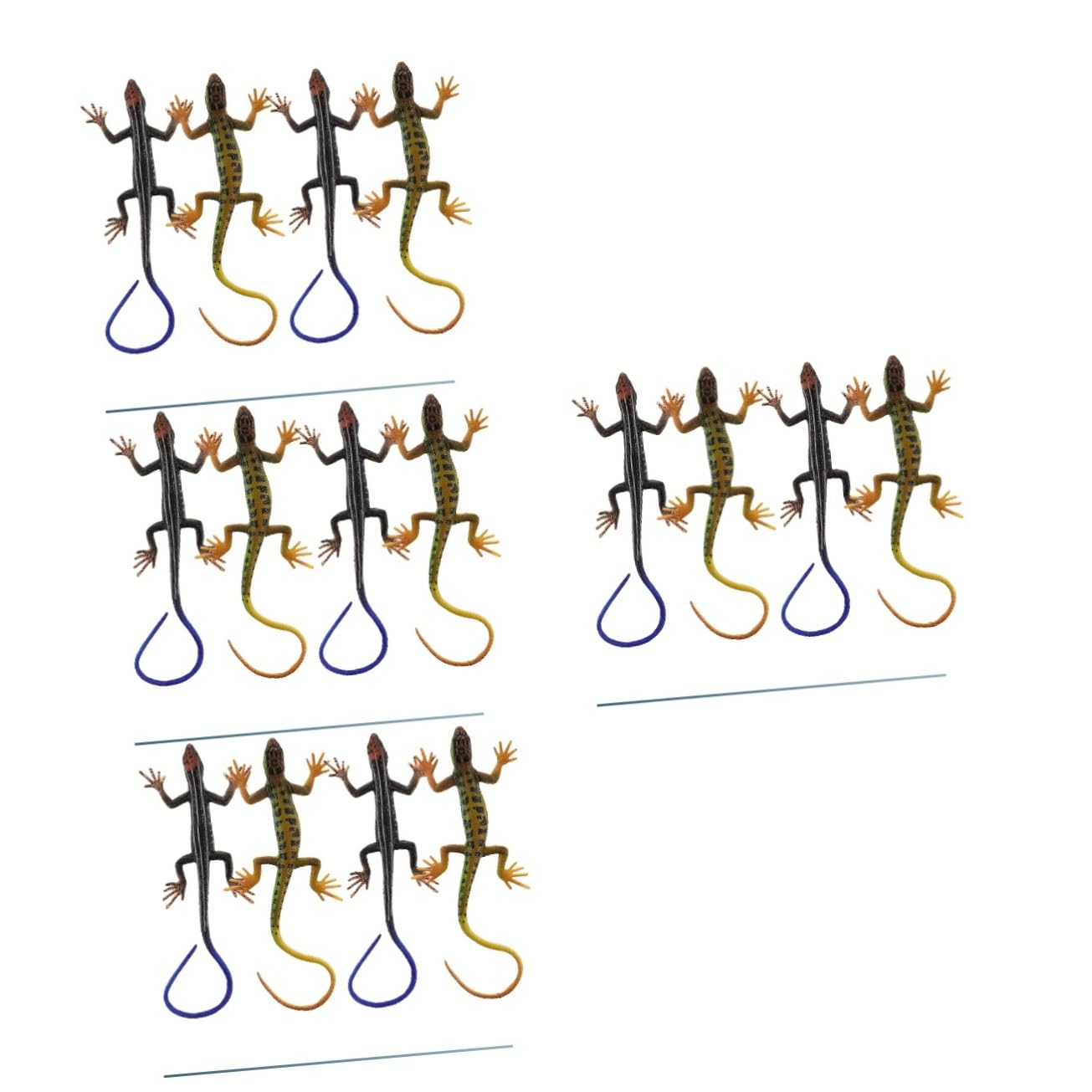 16Pcs Realistic Artificial Lizard Reptile Figures - Lifelike Simulation Lizard Toys for Kids, School Science Projects, Office Desk Decor & Halloween Prank Props - Durable Plastic Animal Figures for Educational Play and Creative Scenes