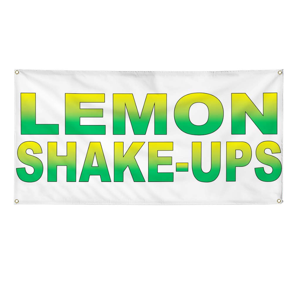 Vinyl Banner - 60x144 Inches, Weatherproof Outdoor Sign with 10 Grommets for Lemon Shake-Up Stands, Lime Food Bars, Restaurants & Food Trucks - Perfect for Yard Signs, Industrial Use & Outdoor Advertising
