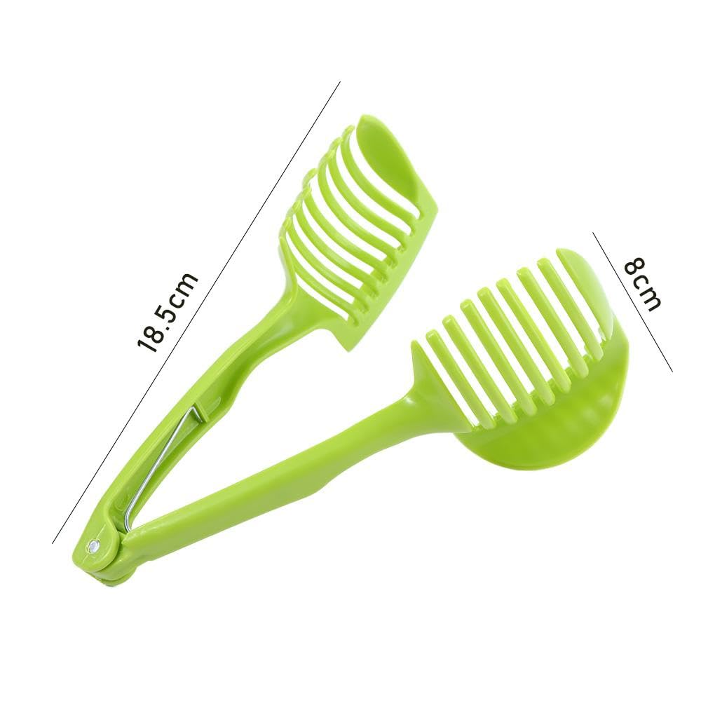 Multifunctional Plastic Tomato Slicer - Handheld Round Fruit & Vegetable Cutter for Lemon, Bread, Kitchen Cutting - Perfect for Meal Prep, Salad Making & Sandwich Preparation