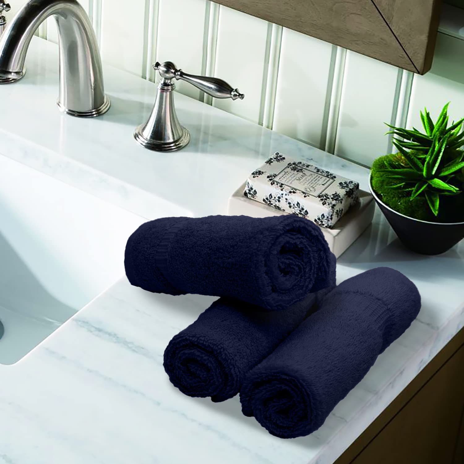 Premium 100% Turkish Cotton 700 GSM Washcloths - Luxury Hotel & Spa Quality, Eco-Friendly Towel Set for Body Wash, Makeup Removal & Facial Cleaning (13