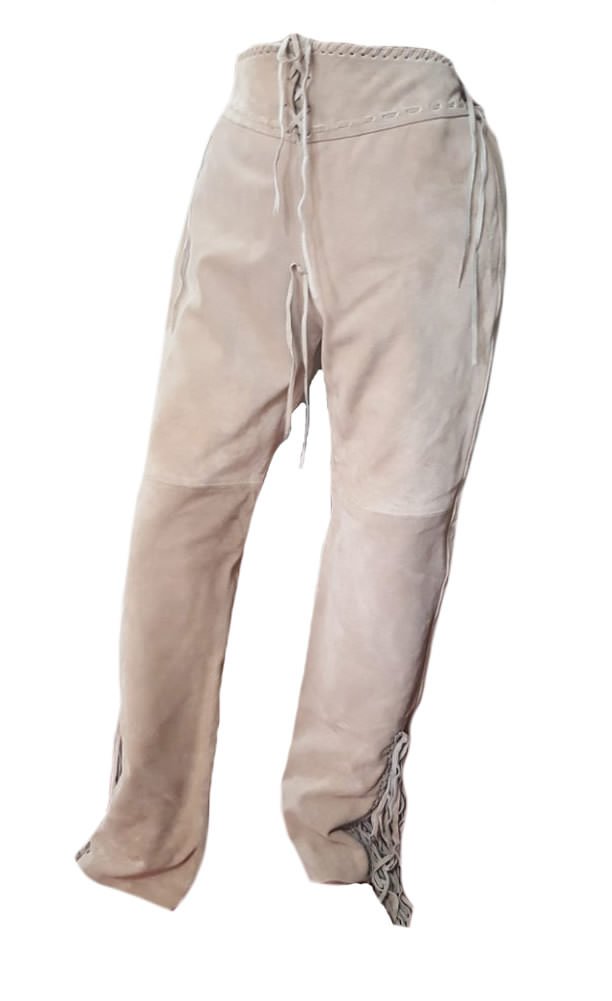 Men's Western Fringed Suede Leather Pants - Vintage Cowboy Biker Style for Rodeo, Halloween Costume & Country Music Festivals