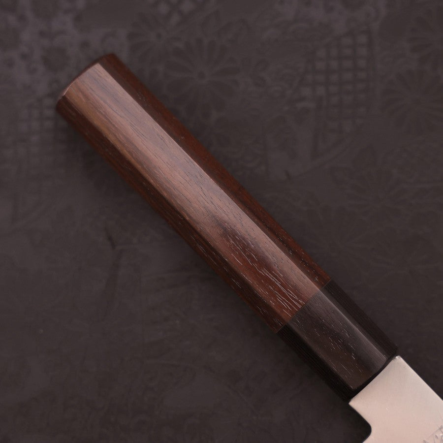 Premium Santoku Knife 170mm - Blue Super Stainless Steel Clad Blade, Polished Shitan Handle - Perfect for Slicing, Dicing & Chopping Vegetables, Meat & Fish