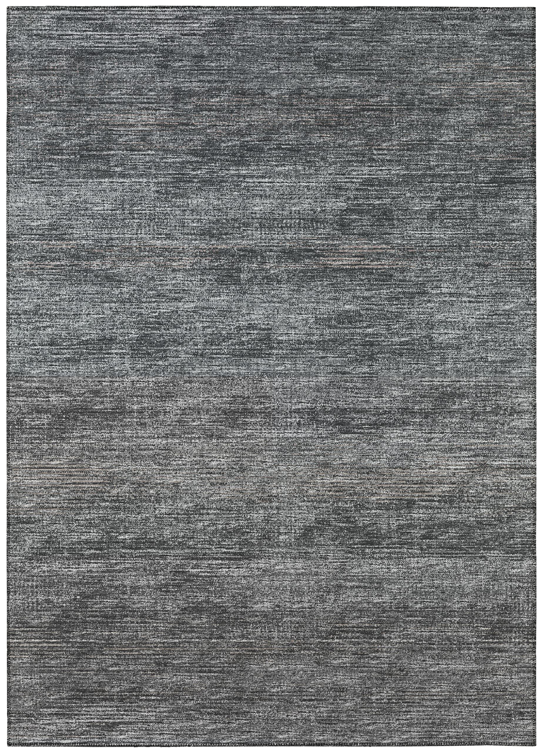 Addison Rugs Marston 9' x 12' Transitional Gray Indoor/Outdoor Area Rug - Stain Resistant, Machine Washable, Non-Shedding - Perfect for Bedroom, Living Room, Dining Room & Kitchen - Great for Patio, Deck or Sunroom Decor