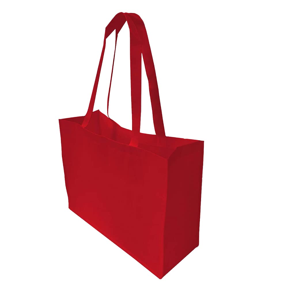 Eco-Friendly Reusable Non-Woven Shopping Tote Bags - 12 Pack with Sturdy Handles for Groceries, Beach Trips & Daily Errands