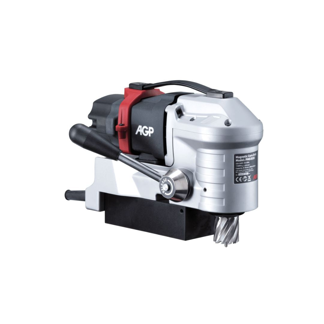 AGP Low Profile Magnetic Drill Press Core Drilling Machine - MD PMD3530 | Made in Taiwan | Heavy Duty Metal Drilling for Construction & Steel Fabrication