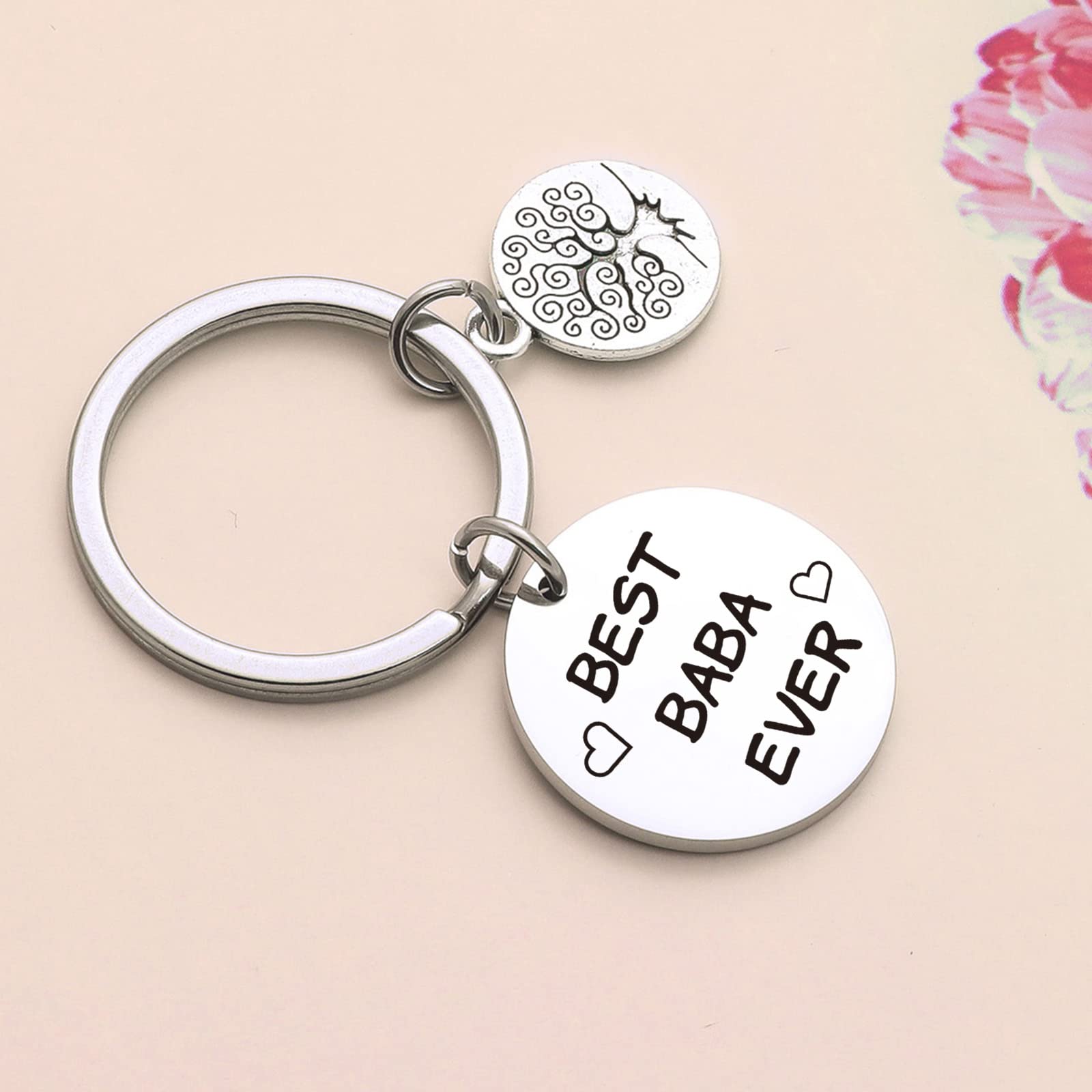 Baba Keyring - Personalized Cousin, Best Friend, Grandpa, Uncle Keychain - Perfect for Birthdays, Anniversaries, and Family Gifts