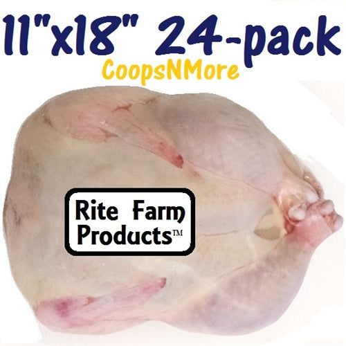 24 Pack 11x18 Poultry Shrink Bags for Chicken, Turkey & Meat - Freezer Safe Vacuum Seal Bags for Food Storage & Sous Vide Cooking