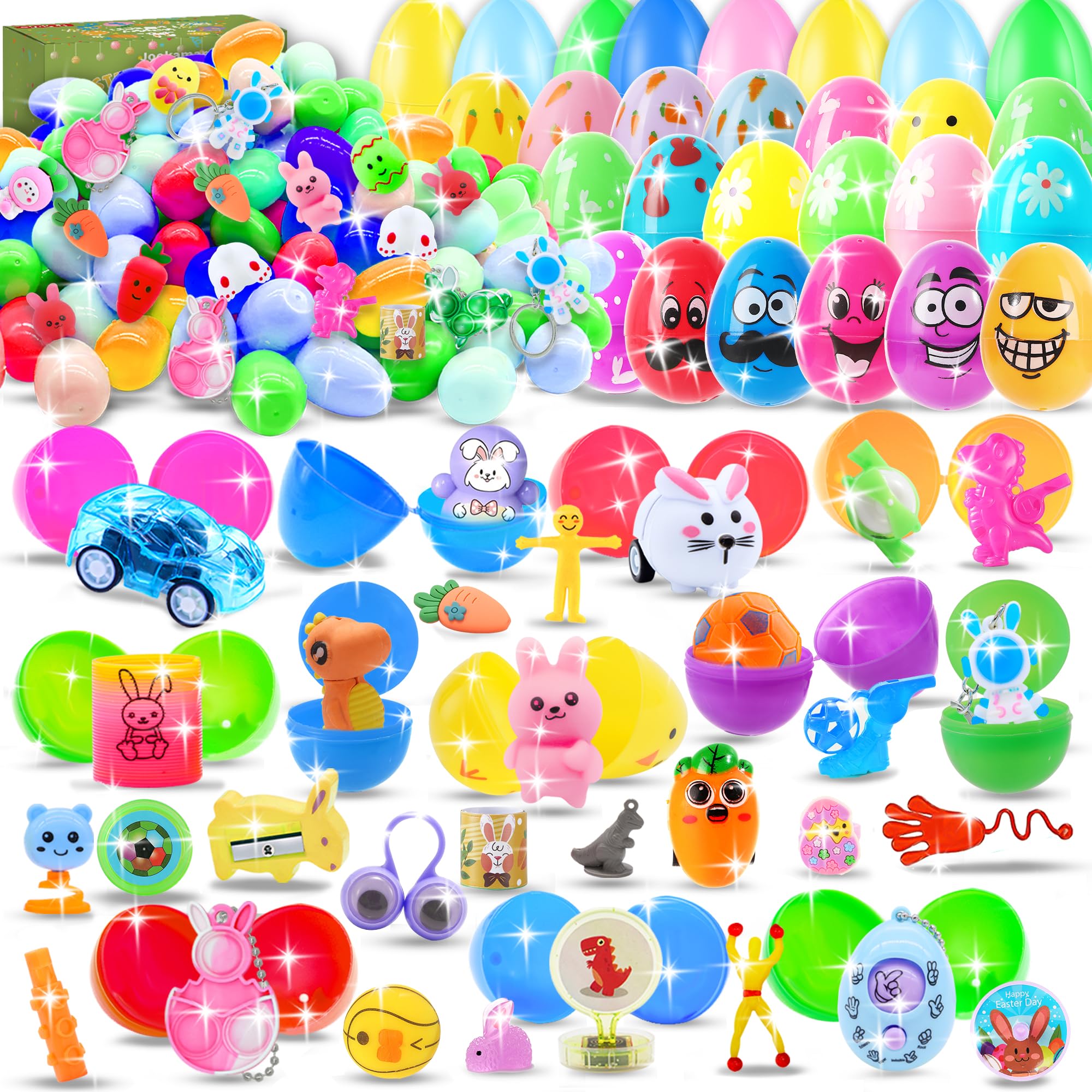 165PCS Prefilled Easter Eggs with Toys - Easter Hunt & Party Favors for Kids - Classroom Prizes & Basket Stuffers