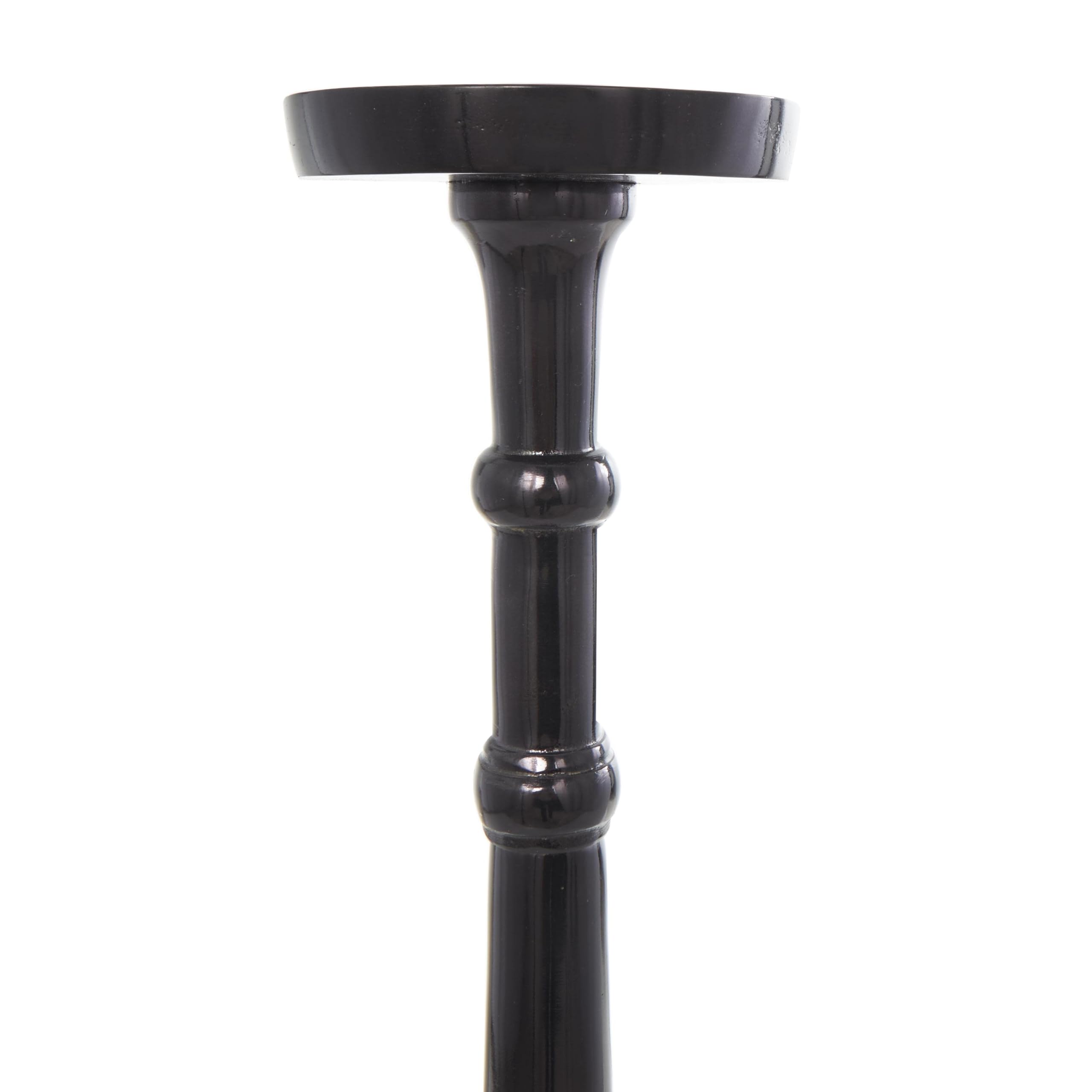 Deco 79 Black Aluminum Metal Floor Candle Holder Set - 42
