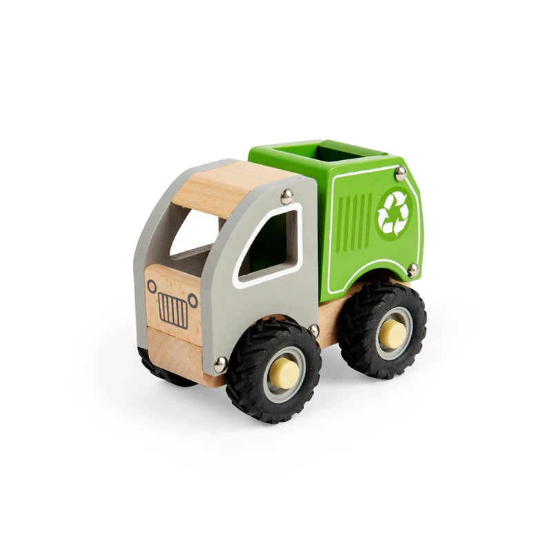 Wooden Recycling Truck Toy for Kids - Eco-Friendly Wooden Toy Truck for Pretend Play & Learning - Perfect for Home, Classroom & Playroom Recycling Education