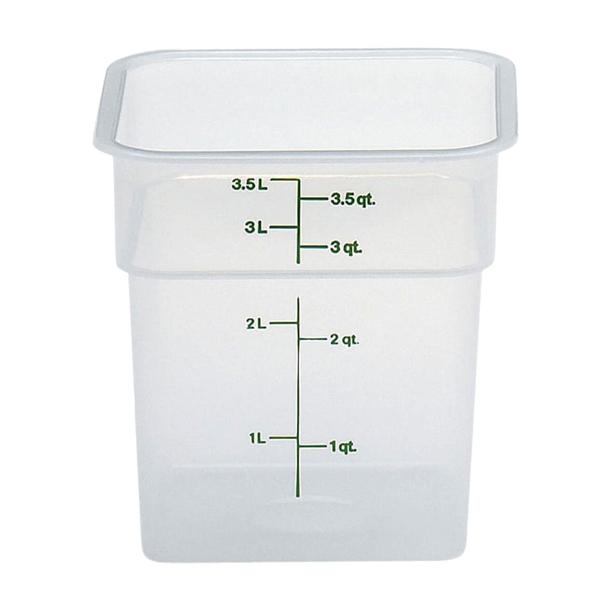Cambro 4SFSPP190 CamSquare 4 Quart Food Storage Container - BPA-Free Translucent Plastic for Commercial Kitchen, Restaurant & Home Use - Perfect for Meal Prep, Leftovers & Bulk Food Storage