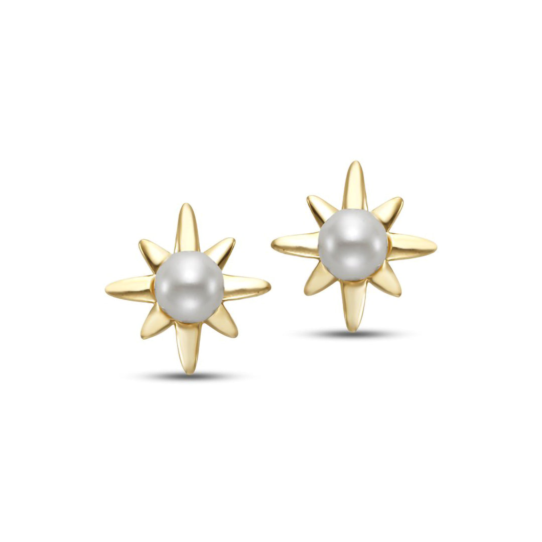 Pearl Starburst Earrings for Women - Elegant Dangle Drop Earrings with Sparkling Crystals | Perfect for Weddings, Parties & Special Occasions