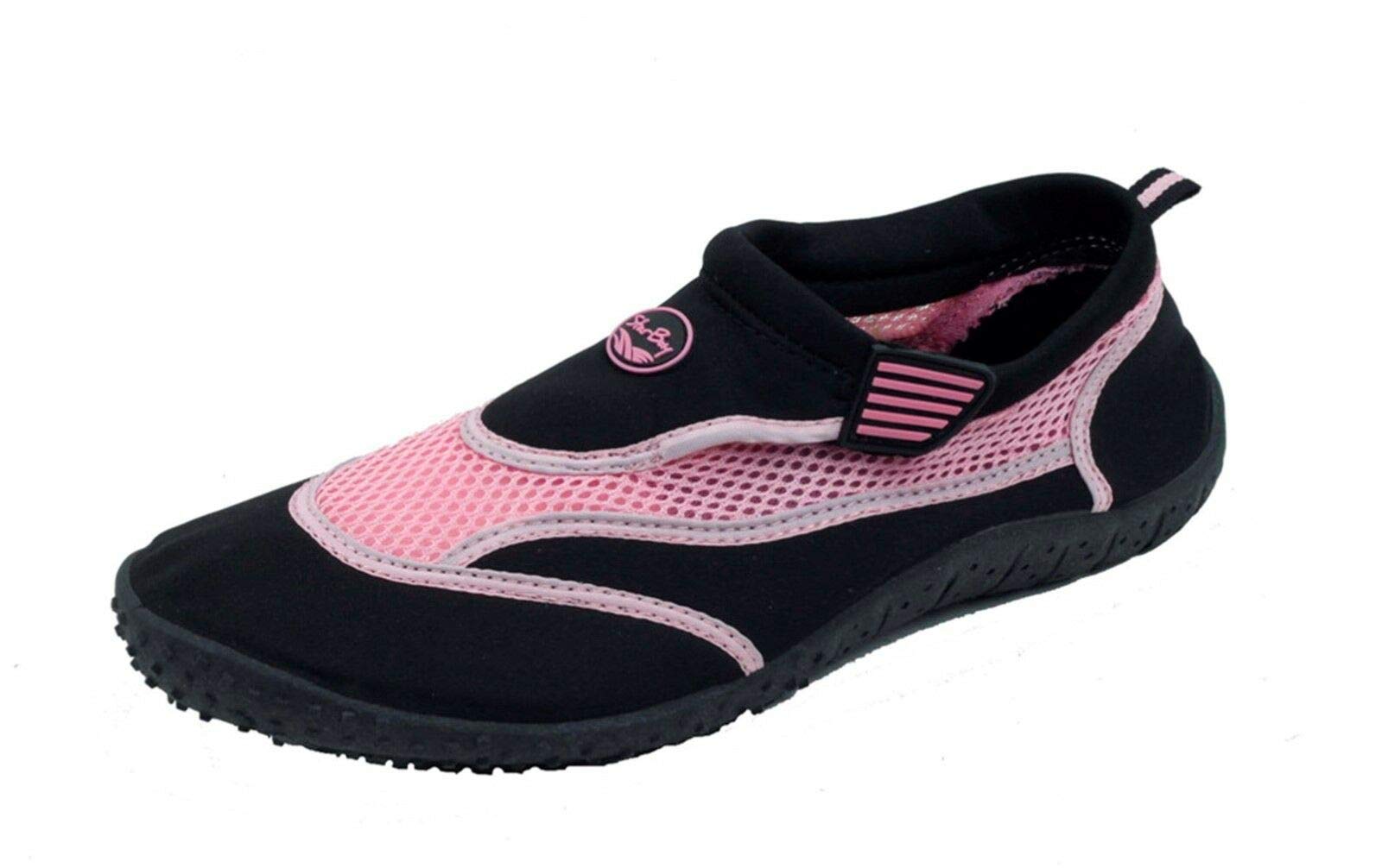 Women's Quick-Dry Water Shoes with Hook & Loop Closure - Lightweight Aqua Socks for Beach, Pool, Yoga & Water Sports