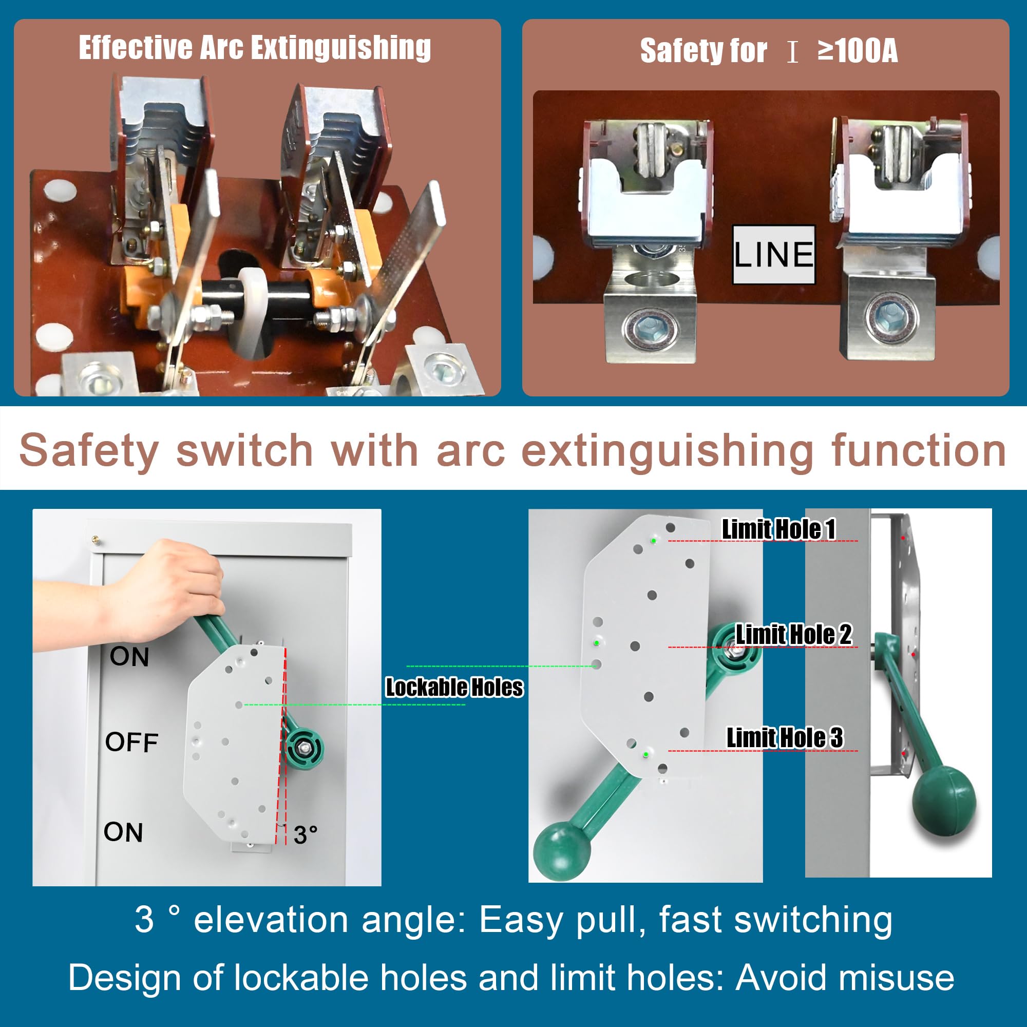 200 Amp Manual Transfer Switch for Generators - Upgraded 120/240V Double Throw Safety Switch | Home Backup Power, Emergency Power Transfer, RV & Off-Grid Use