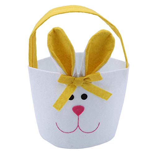 Winwinfly Easter Bunny Bags - Rabbit Ears Design Jute Cloth Tote Baskets for Kids Easter Egg Hunt, Candy & Gift Storage | Perfect for Easter Parties, Spring Celebrations & Children's Holiday Events