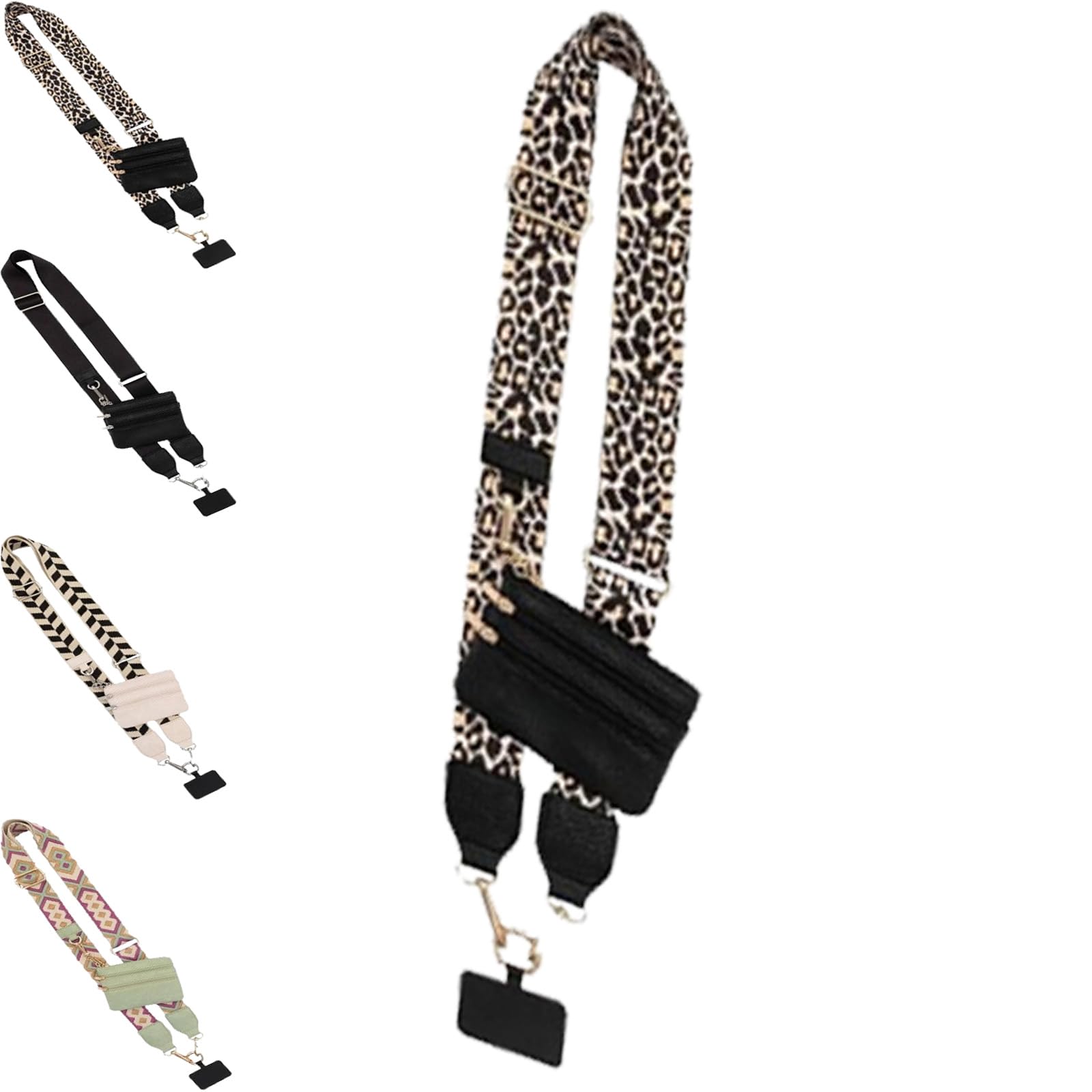 Cliprain Adjustable Crossbody Phone Strap with Wallet - Secure Hands-Free Carrying for iPhone, Samsung & Smartphones - Perfect for Travel, Shopping & Outdoor Activities