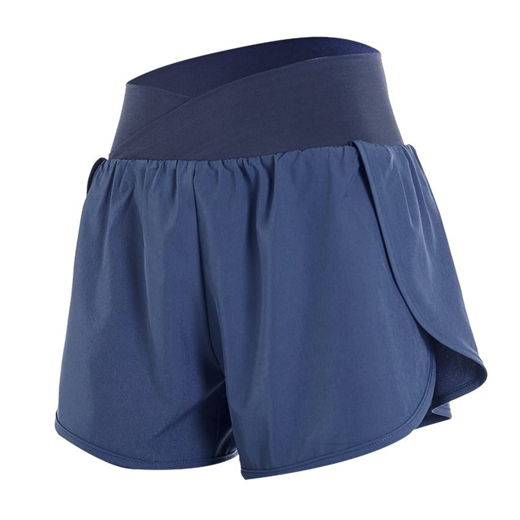 High Waist Loose Yoga Shorts for Women - Quick Dry Workout Running Shorts with Slim Fit - Breathable Sports Shorts for Gym, Fitness & Outdoor Activities (Color: A, Size: L)