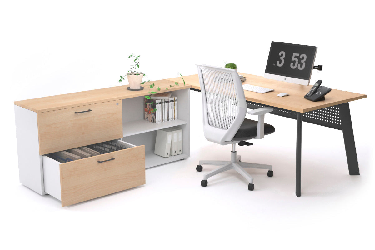 Switch Executive Setting With Uniform Spine Black Frame [1600L x 700W] - Premium Office Desk for Modern Workspace & Home Office