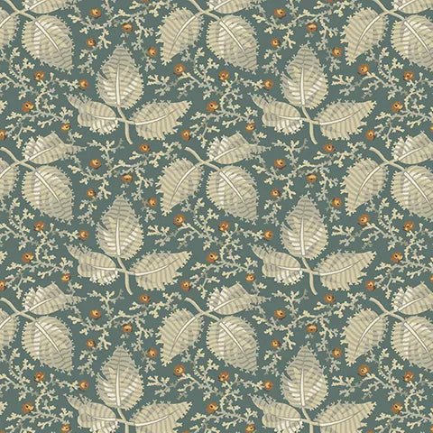Edyta Sitar English Garden Andover A794T Mint Leaves Fabric - Perfect for Quilting, Home Decor, and DIY Craft Projects