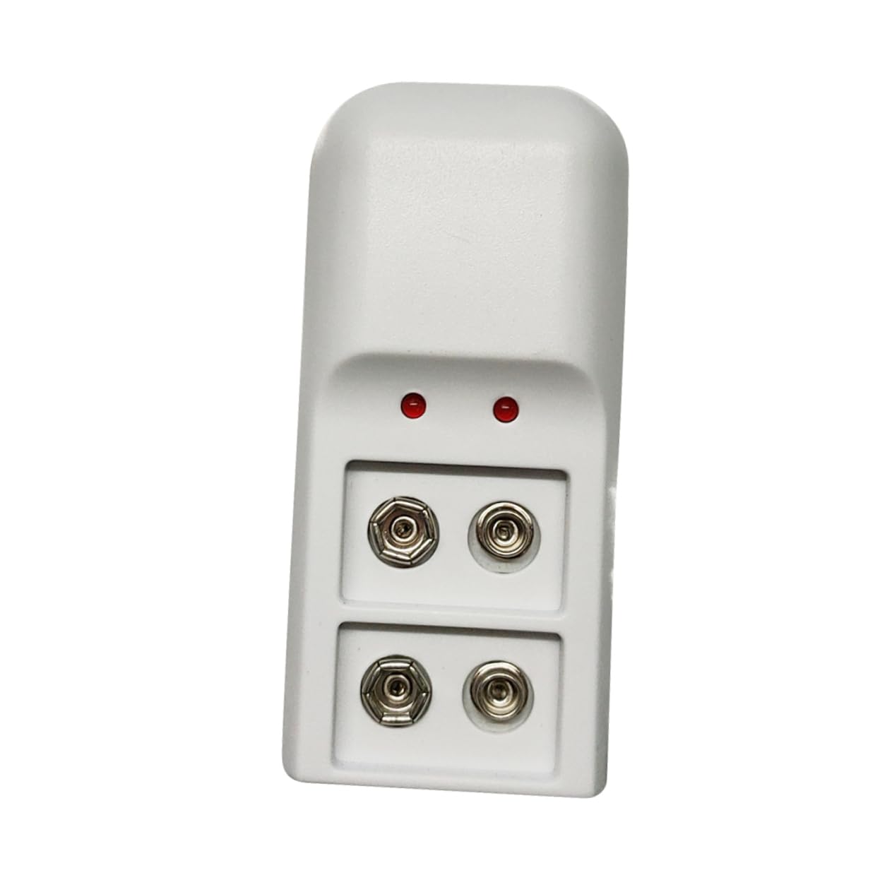 Angoily 9V Li-ion Rechargeable Battery and Charger Set - 2 Slot Compact Charger with LED Status Indicator - Perfect for Guitar Pedals, Smoke Detectors & Electronic Devices