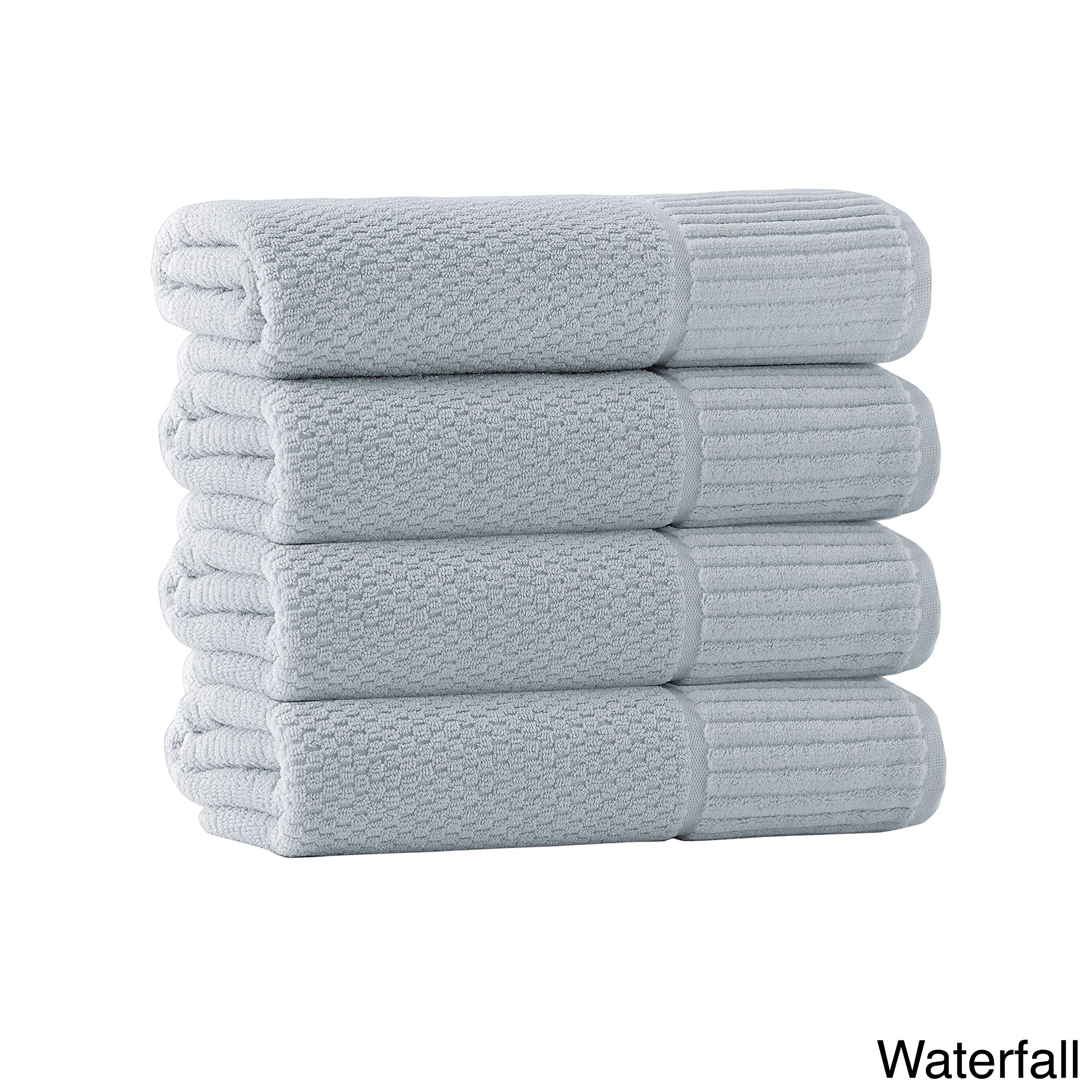 Enchante Home Timaru Bath Towels Set of 4 - Ultra Soft & Absorbent Cotton Towels for Bathroom, Spa, Pool & Gym Use