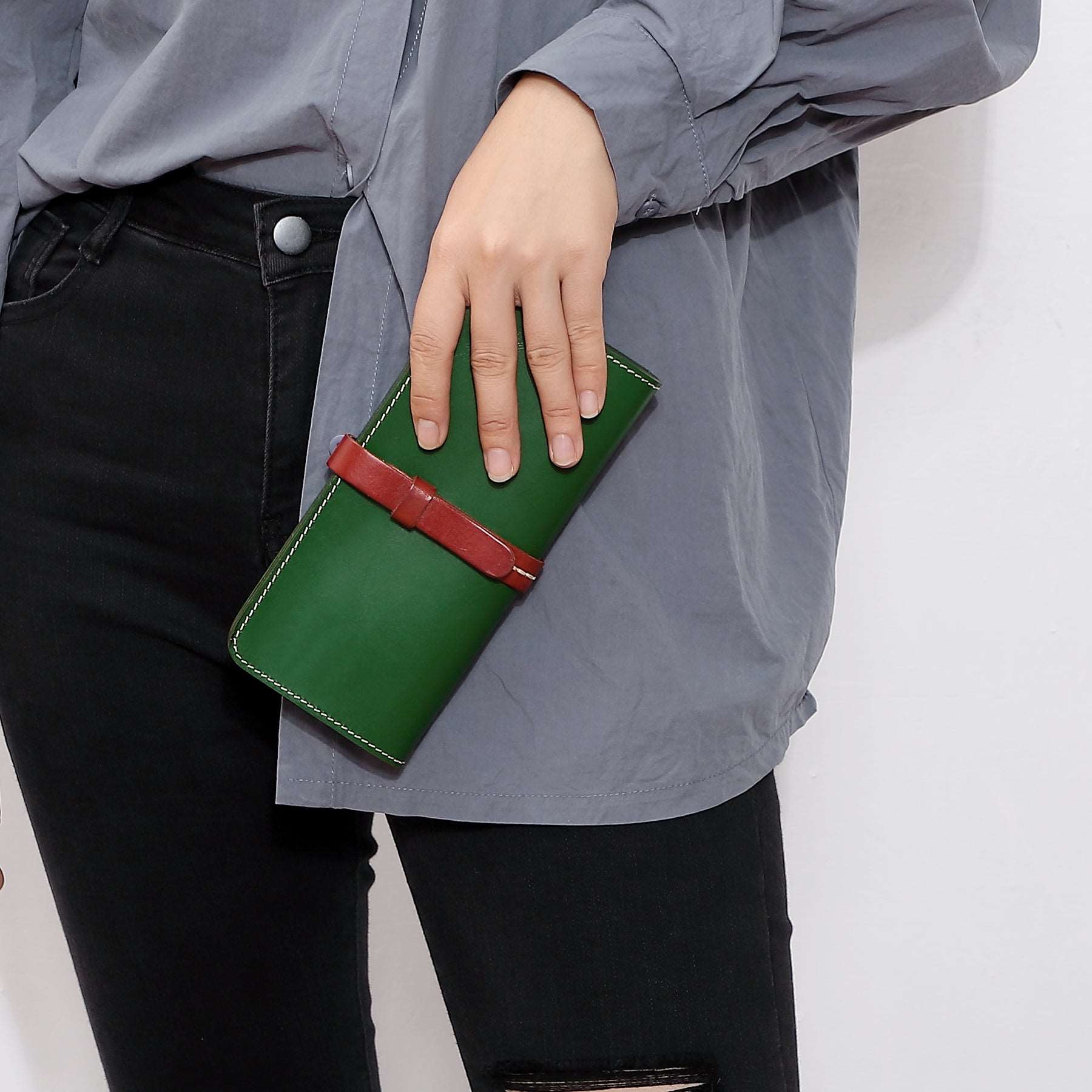 Handmade Genuine Leather Clutch Wallet for Women - Stylish & Durable Small Purse for Evening Parties, Weddings & Date Nights