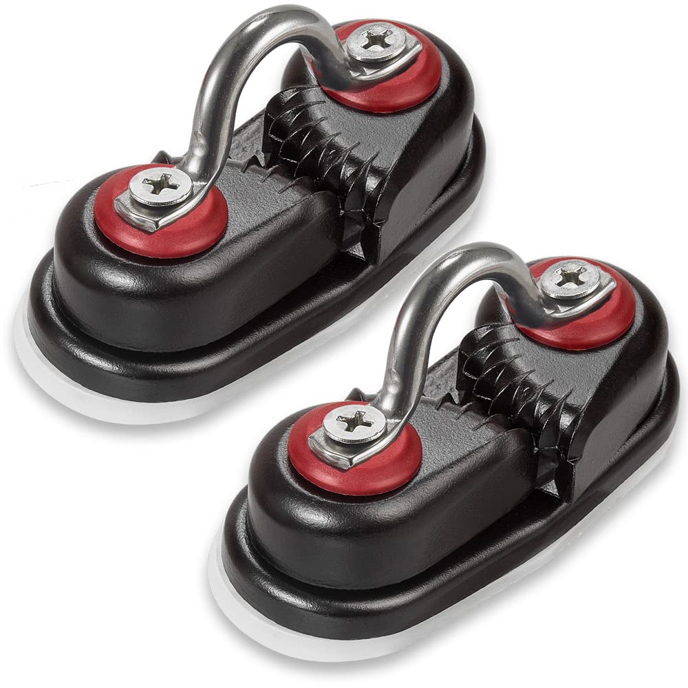Premium Marine Boat Cam Cleats for Rope - Heavy Duty Ball Bearing Fast Entry Cleats for Sailing, Kayaking & Boating - Fits Rope Sizes Up to 5/8 Inch (2-Pack) - Perfect for Sailboat Rigging, Dock Lines & Water Sports Accessories