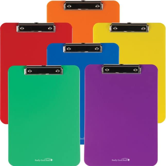 Double Clipboard Stand with 24 Grouping Clipboards - Organize Classroom Papers, Office Documents & Homeschool Supplies - Sturdy Teacher & Student Desk Organizer for School, Work & Home Use