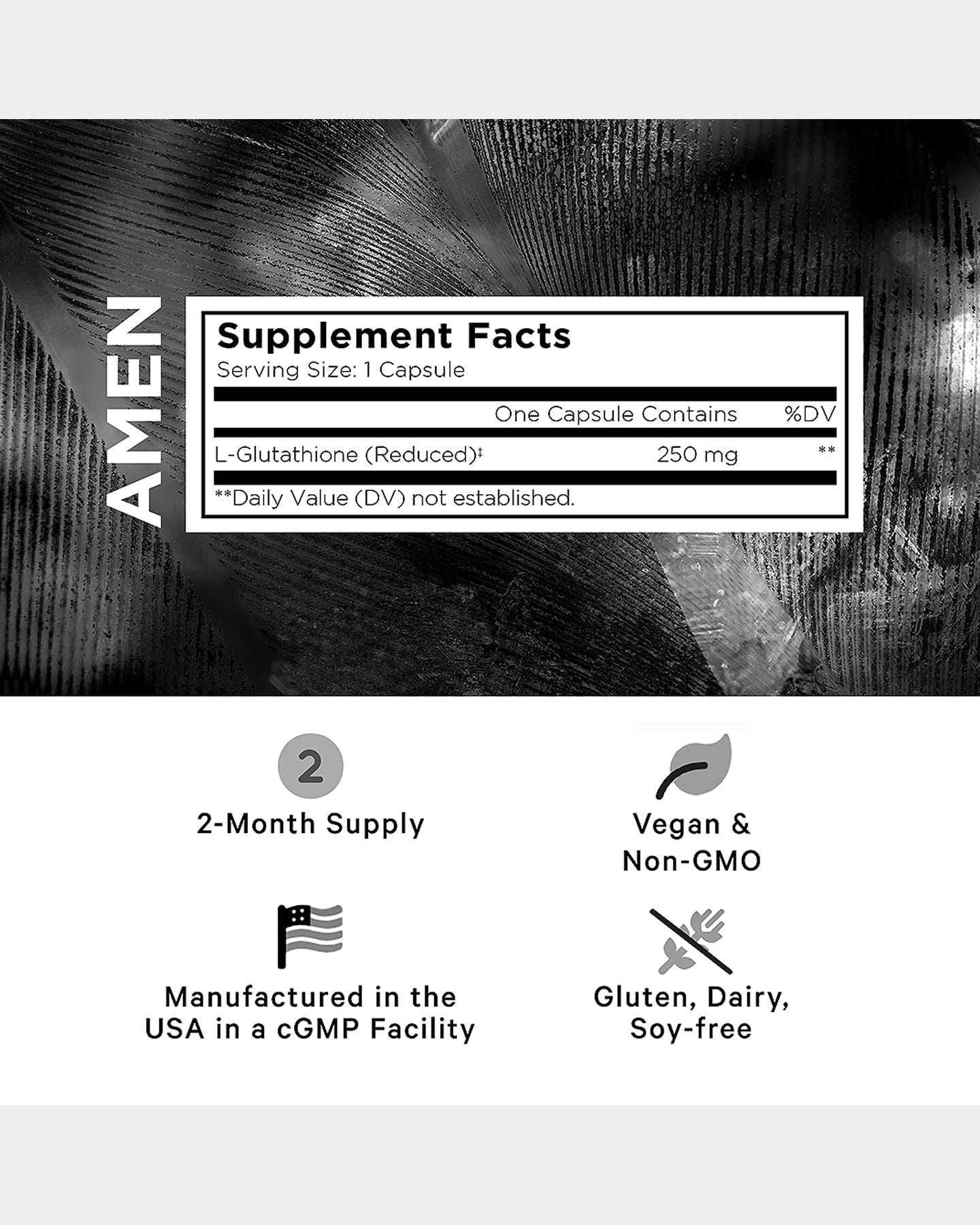 Codeage Amen Glutathione SR+ Supplement - Premium Sustained Release Glutathione for Immune Support & Antioxidant Benefits | Supports Skin Health & Detox | Ideal for Daily Wellness & Anti-Aging Routine