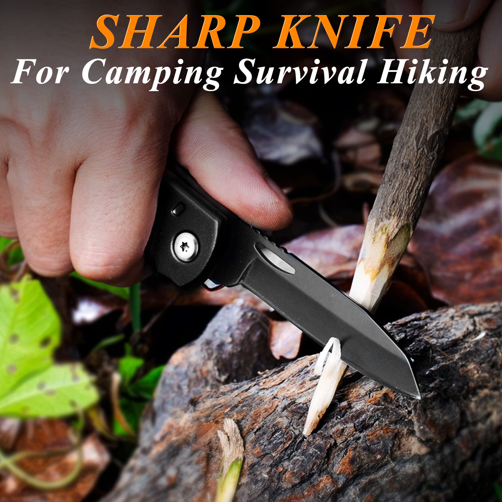RoverTac 11-in-1 Multi Tool Camping Axe with Knife, Hammer, Saw & Bottle Opener - Survival Gear for Men - Perfect for Camping, Hiking & Outdoor Adventures