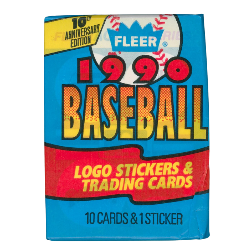 1990 Fleer Baseball Cards Unopened Pack - Vintage Baseball Card Collection for Sports Memorabilia & Trading - Perfect for Collectors, Investors, and Baseball Fans