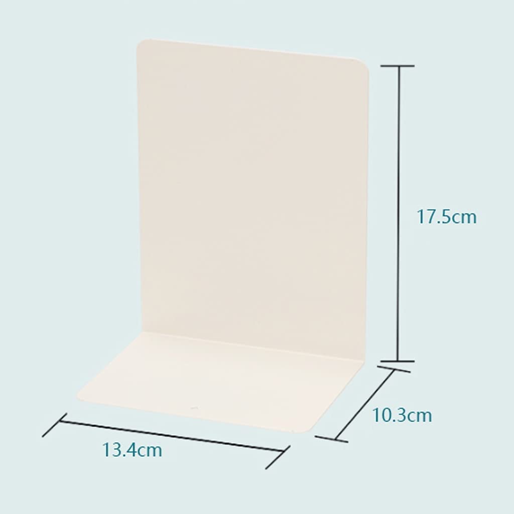Heavy Duty Iron Bookends - Thick & Smooth Bookshelf Organizer for Students & Office - Green - Perfect for Desks, Shelves & Home Libraries