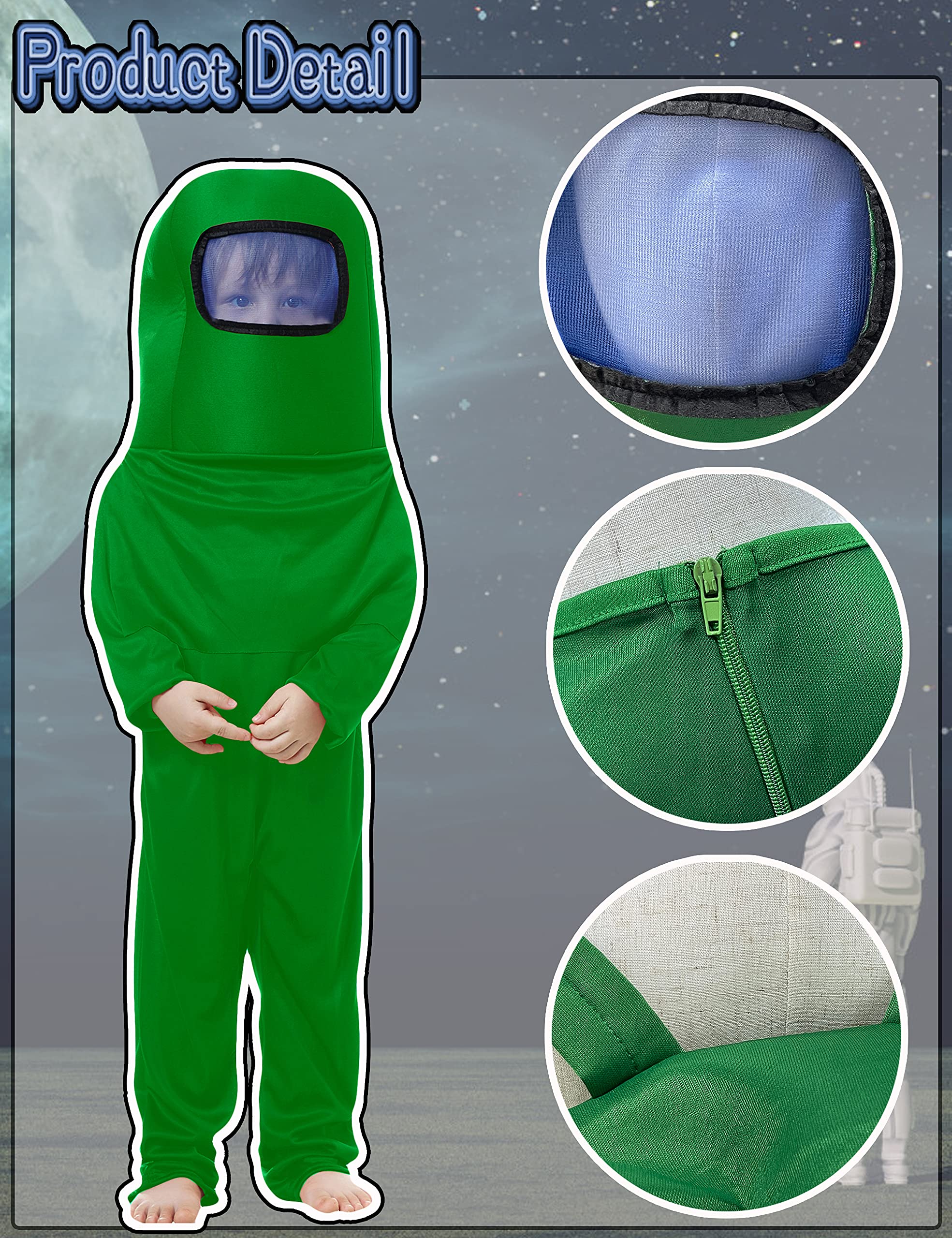 Kids Astronaut Costume Space Suit - Red & Blue NASA Jumpsuit with Backpack for Boys Ages 3-10 | Halloween Dress Up, Cosplay, Birthday Party & Pretend Play