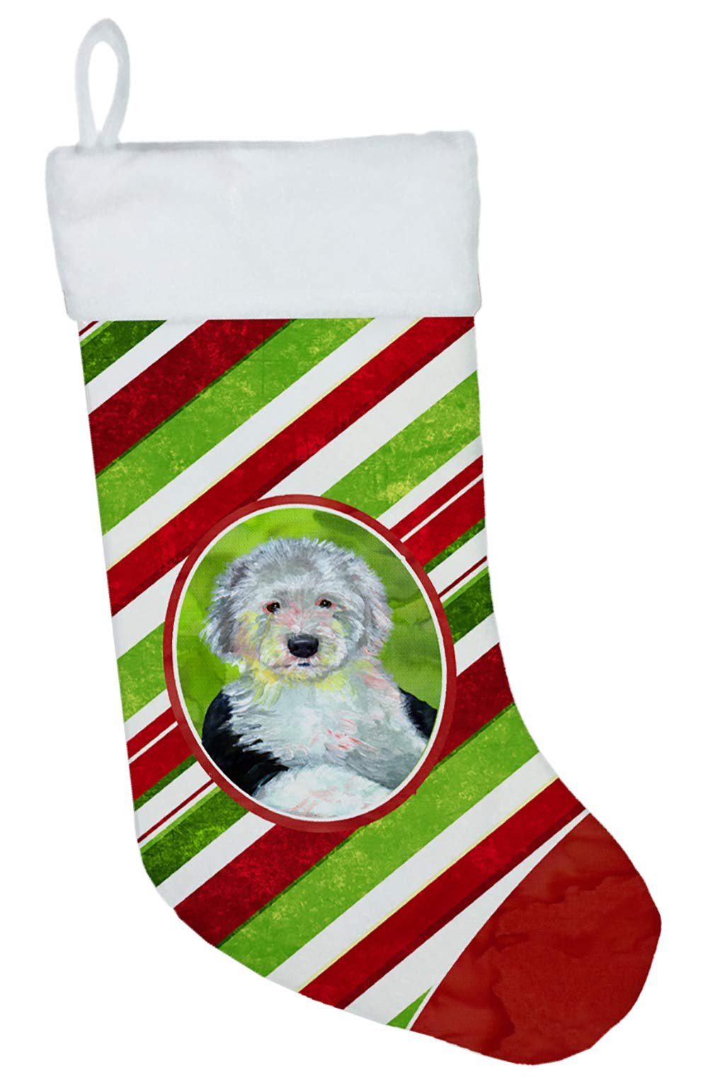 Old English Sheepdog Christmas Stocking - Festive Holiday Fireplace Hanging Decor for Family Parties & Seasonal Home Decoration | Perfect for Christmas Tree, Mantel & Gift Exchange Celebrations