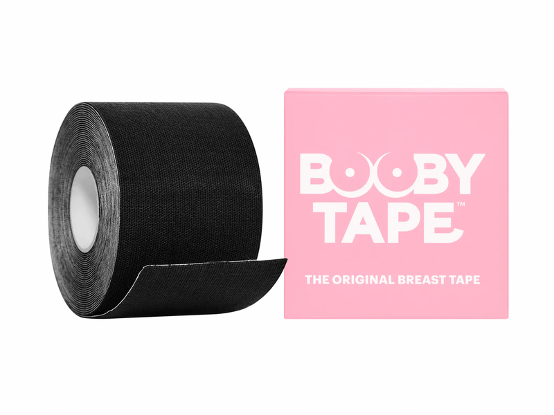 Booby Tape - Black Breast Lift Tape for Women | Invisible & Waterproof Adhesive for Dresses, Swimwear & Special Occasions