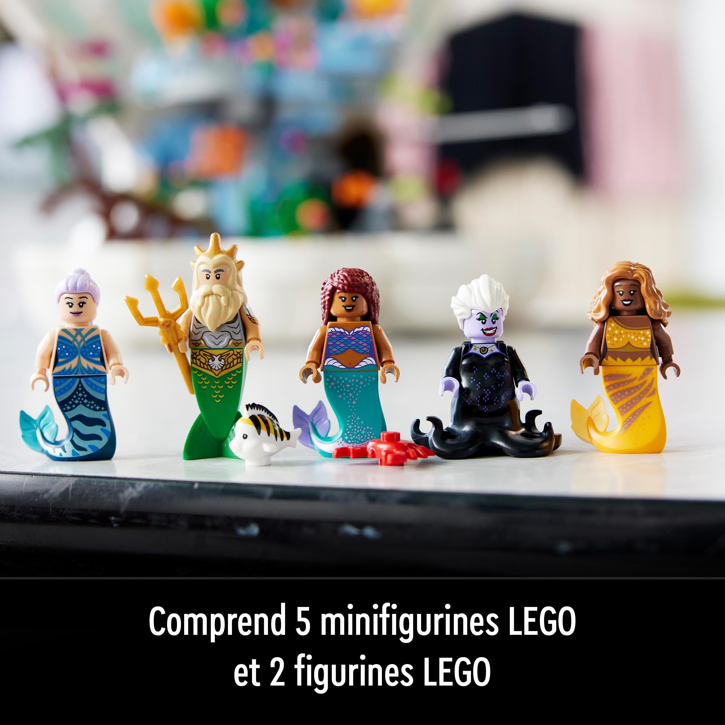 LEGO 43225 Disney The Little Mermaid Royal Clam Shell Building Set - Collectible Model with Mini Figures, Perfect Gift for Adults & Fans - Home Decor, Display Piece for Disney Enthusiasts