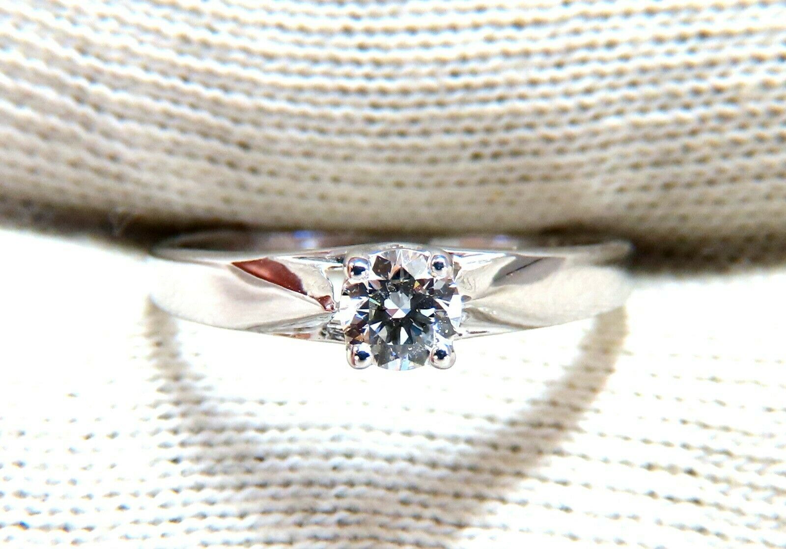 0.35ct Natural Round Diamond Engagement Ring in 14K White Gold - Classic Solitaire Design for Proposals, Anniversaries & Weddings