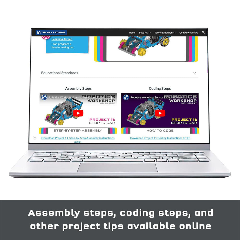 Micro:Bit Robotics Workshop Sensor Expansion Pack - STEM Learning Kit for Kids & Beginners - Perfect for Coding Projects, Science Experiments & DIY Robots